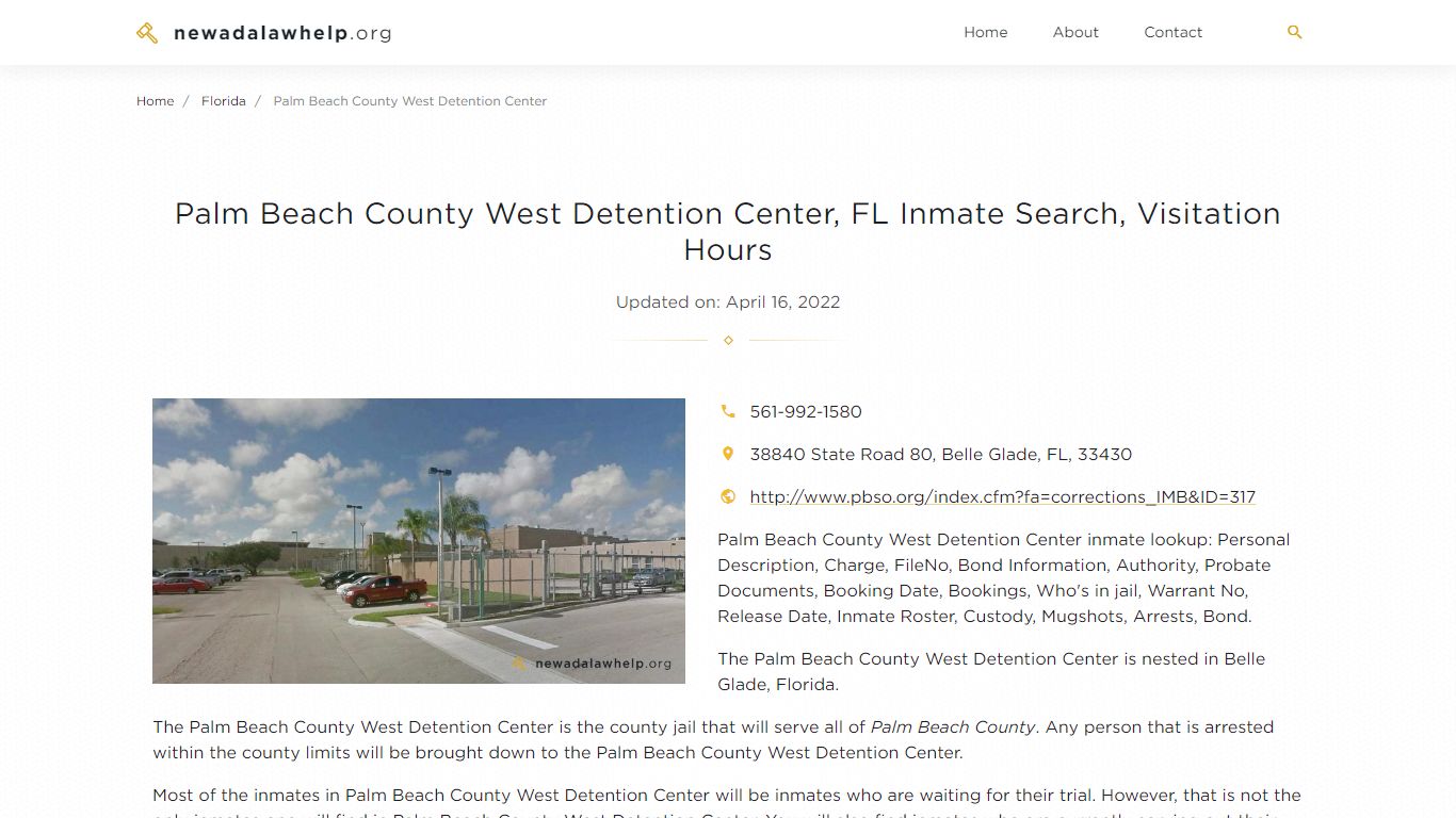 Palm Beach County West Detention Center, FL Inmate Search ...